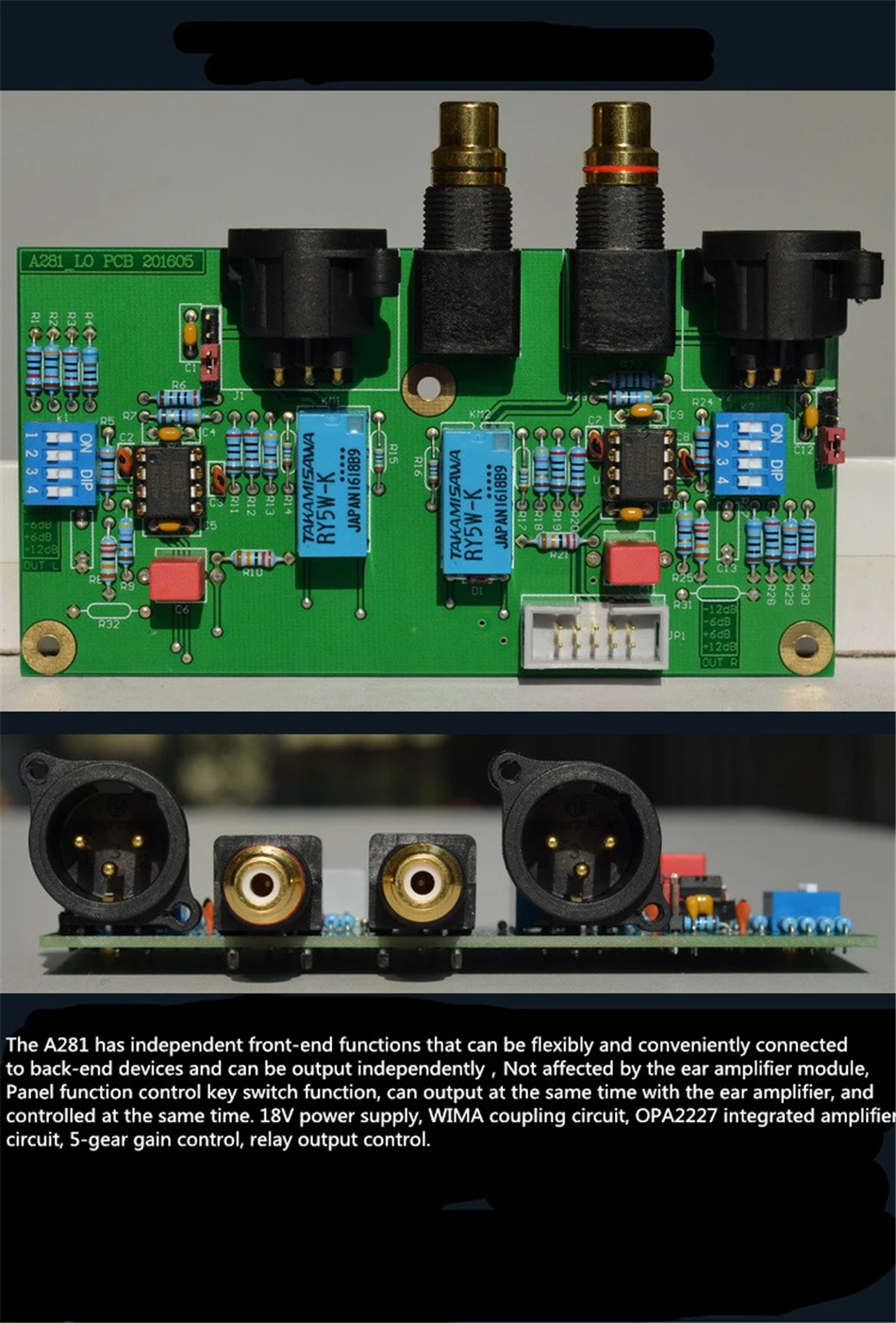 HPA-A281 Hi-end сбалансированные наушники усилитель цифровой XLR/RCA стерео копия/Referential Violectric HPA V281 предусилитель