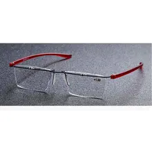 Новые очки для чтения мужские бескаркасные сверхлегкие очки для чтения по рецепту модные HD увеличительные очки пресбиопические очки NX