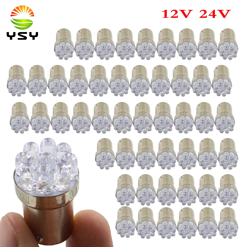 YSY 50 шт. Оптовая продажа Детское нижнее белье G18 1156 BA15S P21W S25 7506 R5W чистый белый 9