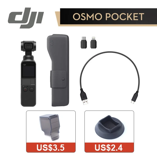 DJI Osmo карман самый маленький 3-осевая стабилизированная ручной Камера с 4K 60fps видео бренд DJI мини Osmo - Цвет: OSMO POCKET SET