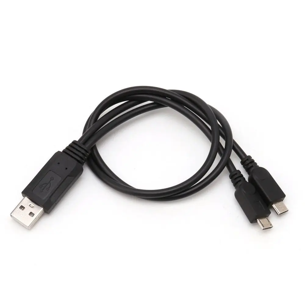 USB 2.0 A male to 2 male Micro USB Splitter Y Extension sync data