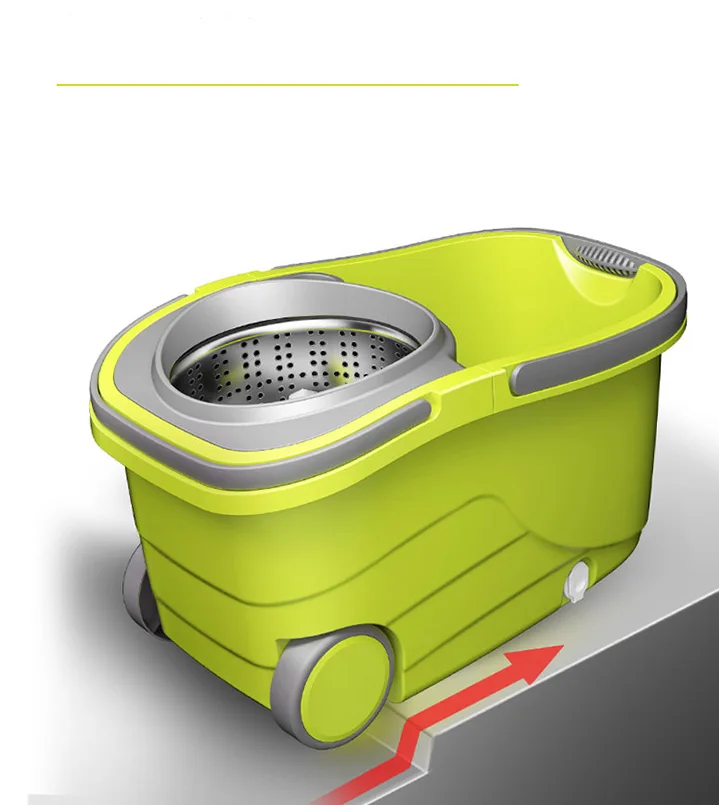 Suspended Separation Bucket Smart Mop With Wheels Spin Noozle Mop Clean Broom Head Cleaning Floors Windows House Car Clean Tools