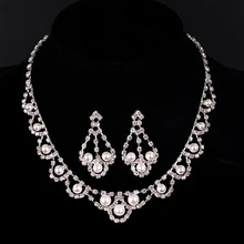Stylish Bridal Jewelry Sets For Women Temperament Crystal Necklace Drop Earring Set Wedding Accessories Jewelry Sets For Femme Stylish Bridal Jewelry Sets For Women Temperament Crystal Necklace Drop Earring Set Wedding Accessories Jewelry Sets For Femme