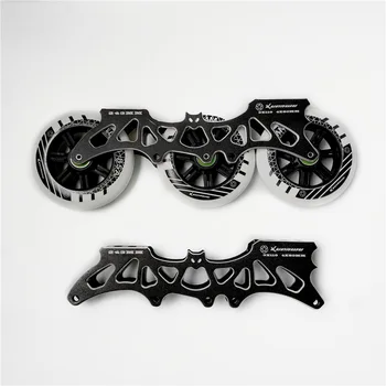 

Unbalanced Flexible Batman Shape Inline Slalom Convert to Inline Speed Skates Base 165mm 195mm 110mm Skating Frame Super Light