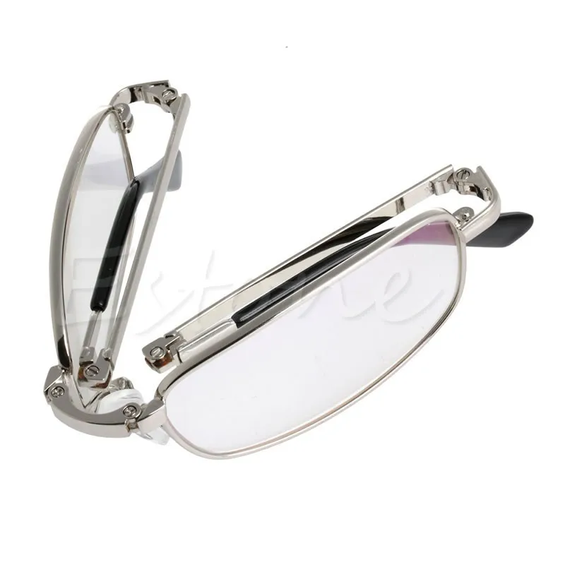 

New Comfy Reading Glasses Metal Snap Folding with Case +1.0 +1.5 +2.0 +2.5 +3.0 +3.5 +4.0 Diopter oculos de grau oculos leitura