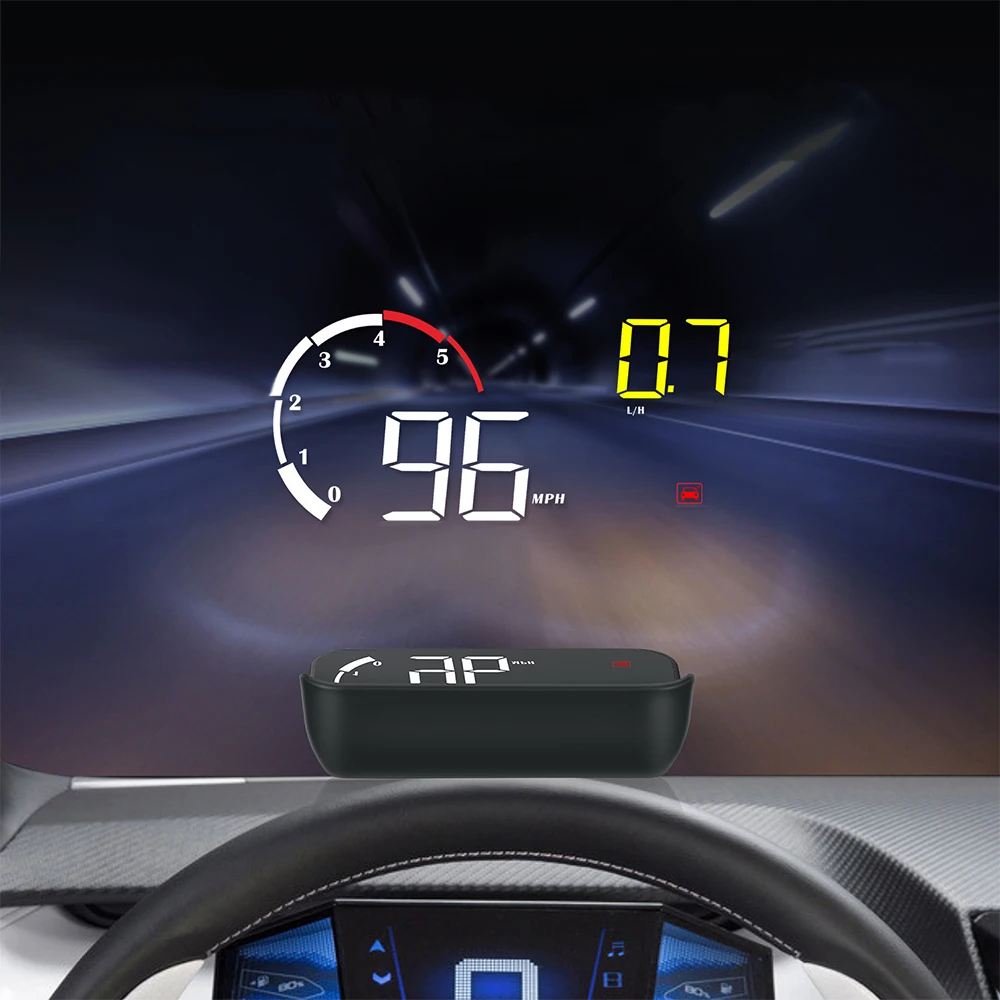 M10 светодиодный Автомобиль HUD на лобовое стекло Дисплей превышение скорости