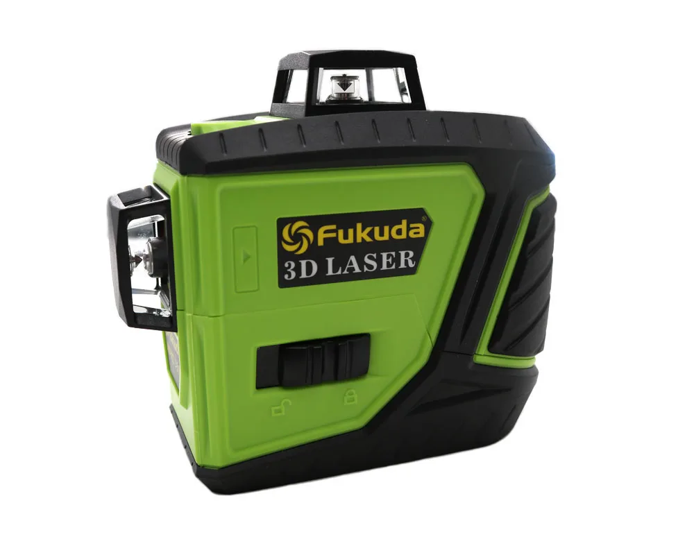US $120.31 Fukuda 2pcs Lion Battery 3d 12 Green Laser Level 12lines Laser Level Self Leveling 360 Horizontal Vertical Cross Super Powerful