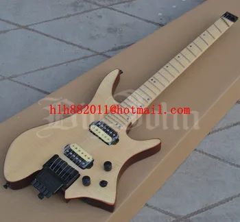 

new Fan Fretted headless electric guitar, maple fingerboard&mahogany body flamed maple top&Neck