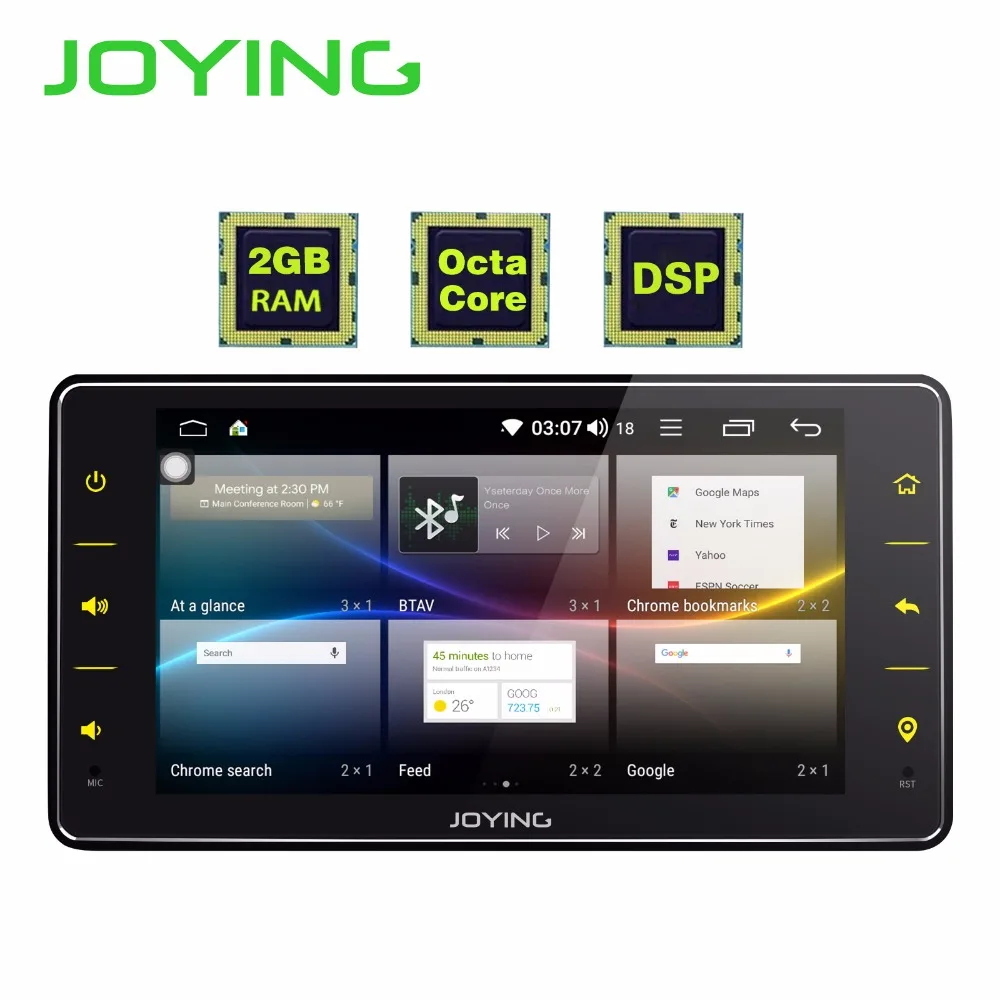 Excellent JOYING Android 8.1 one din 6.2"head unit Octa Core DSP GPS Navigation Support Split Screen 2GB universal stereo Car Radio player 3