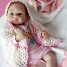 22inch Real Life Silicone Reborn Baby Realistic Little Girl Vinyl Doll Gift for Kids Women Collectible Decorations