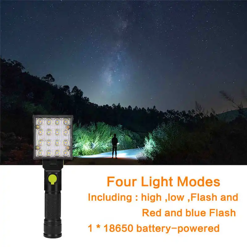 New LED Work Light Magnet Flashlight Torch powerful led flashlight lanterna led t6  lamparas de techo usb rechargeable #4S10 (12)