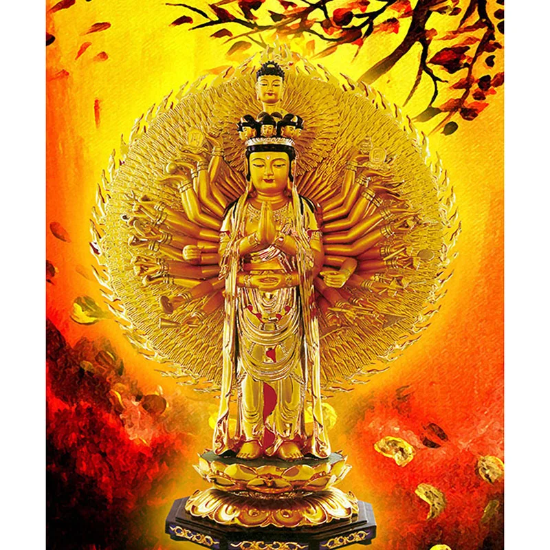 SHANSHIYOUPIN 5D DIY Diamond Painting Full Round Drill &quotReligious Buddha&quot Embroidery Cross Stitch gift Home Decor Gift | Дом и сад