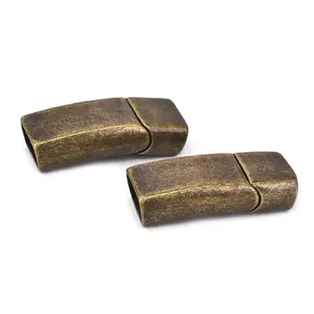 

2pcs/Set Bronze Stainless Steel Magnetic Clasps Magnet Buckle Connectors DIY Components Findings Accessories 32.5x13.3MM