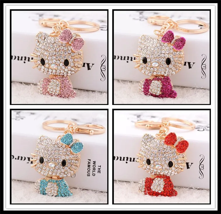 

Fashion Hello Kitty key Chain Bag Pendant Car Exquisite Pendant Gift Birthday Gift Party Favors