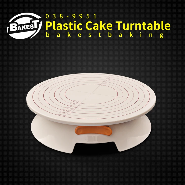 

BAKEST Plastic Cake Turntable With Manual Fixed Switch Cake Decorating Tool