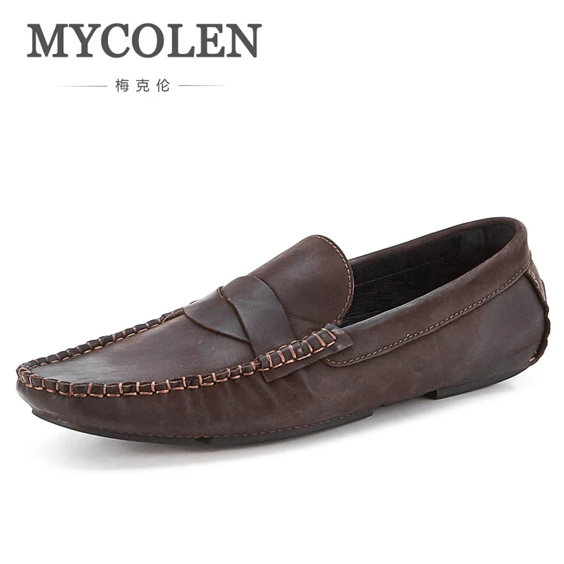

MYCOLENS Men Shoes B Quality Handsome Comfortable Men Handmade Casual Shoes Luxury Brand Men'S Loafers Leather Loafers
