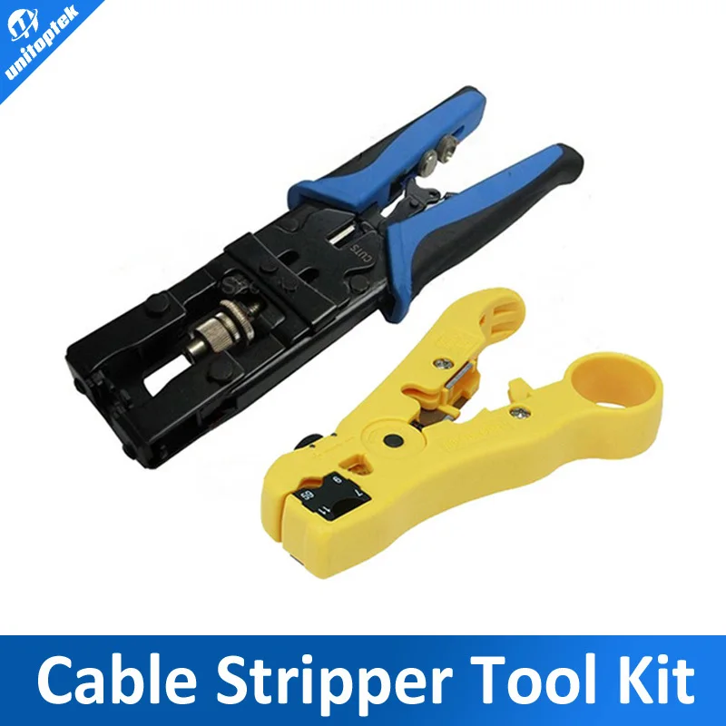 CCTV camera installation tool Compression Tool for F/BNC/RCA RG-58/59/62/6(3C/4C/5C) type and Cable Stripper tool kit