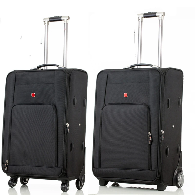 LeTrend Высокая емкость Оксфорд Скалка багаж Спиннер мужской чемодан в деловом стиле колеса 20 дюймов носить на тележке пароль дорожная сумка