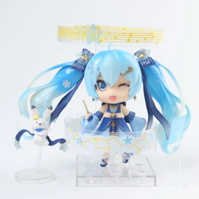 

Anime Hatsune Miku Cute Nendoroid Facial Replaceable Action Figure PVC Collection Doll Model Girls Toys With Box 10cm