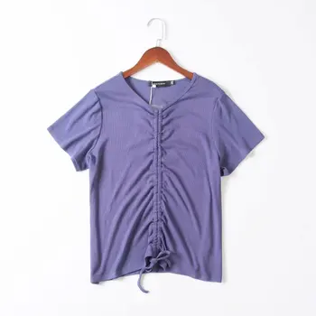 

Oversize Plus Size Cotton O-Neck solid bule T Shirt Women Short Sleeve Tshirt 2019 t-shirt Summer Top