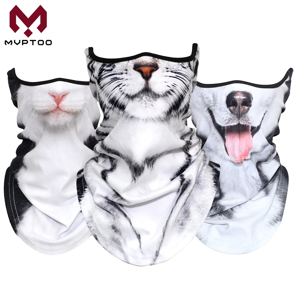 

Animal Cat Dog Face Mask Winter Fleece Warm Bandana Motorcycle Moto Neck Gaiter Tube Scarf Ski Snowboard Head Shield Balaclava