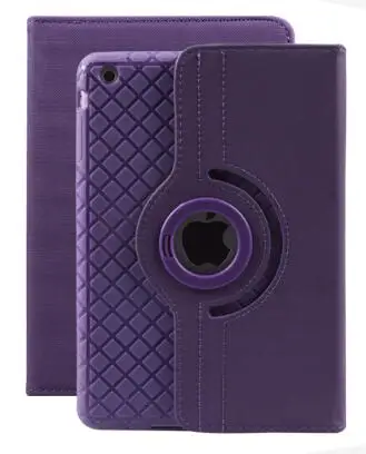 360 Вращающийся силиконовый кожаный смарт-чехол для iPad Air 1 Air 2 5 6 iPad 9,7 A1822 A1823 A1893 Coque Funda - Цвет: Фиолетовый