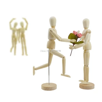 

1Pc Artist Movable Limbs Male Wooden Figure Model Mannequin Art Class Sketching