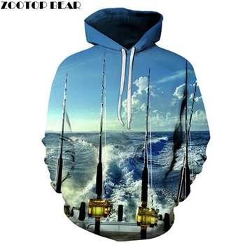 

Sea Printed Hoody Men Women Hoodies Fish Sweatshirts Brand Tracksuits Male Pullover Harajuku Coat Unisex Drop ship ZOOTOP BEAR