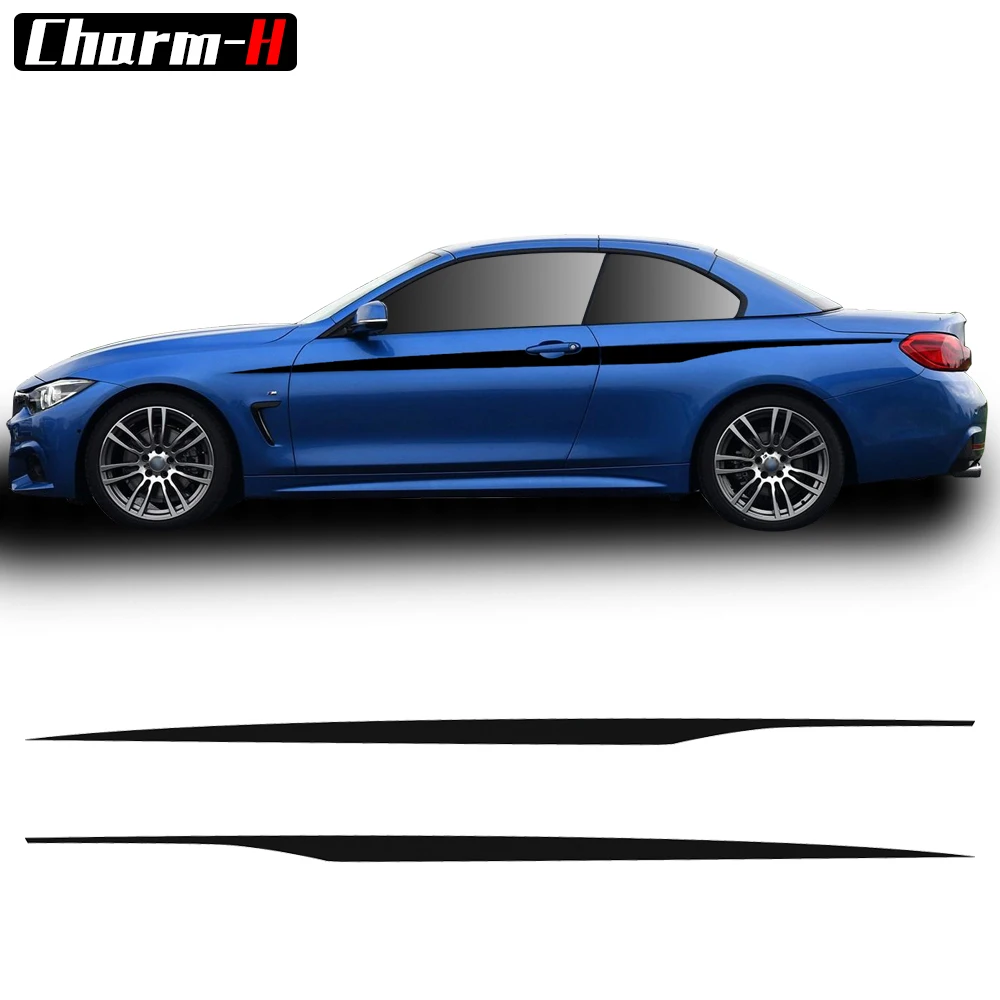 

2pcs Side Decal for BMW F32 4 Series Coupe M Performance Accent Atripes Side Stripe Graphics Sticker Car Styling