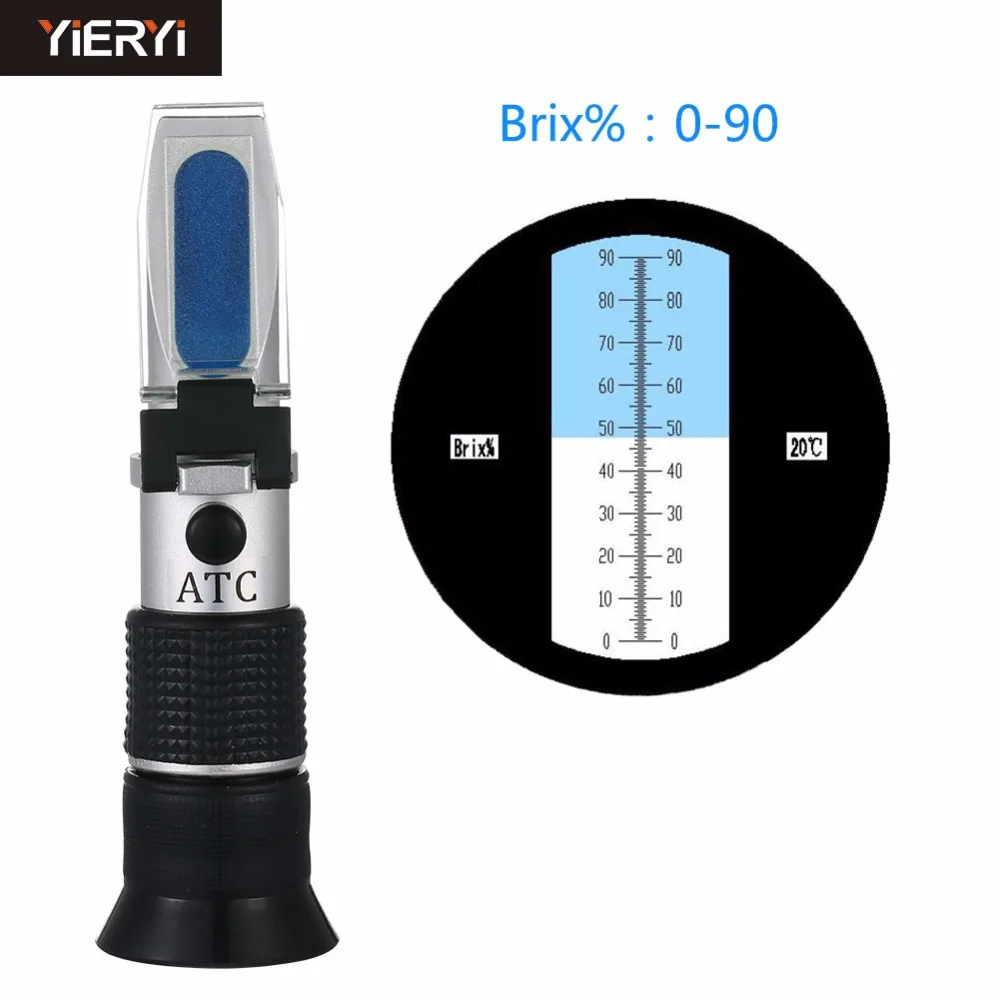 Portable Refractometer With Copper ATC  0-32 Brix  - Fruit And Vegetable Juices Brix Meter Sugar Content Quality Tester