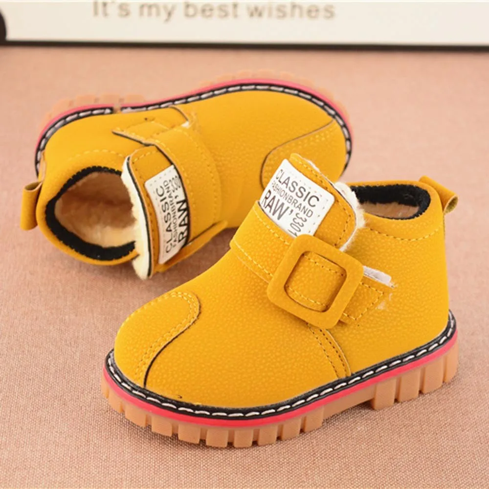 

baby winter shoes Warmbaby girls booties Leather snow shoes Martin Short girls boots Shoes Dropshipping Ship from US
