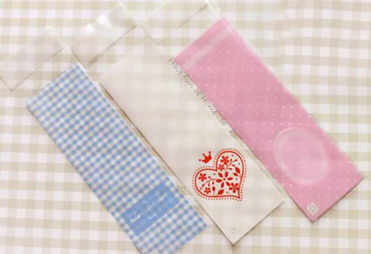 

1000pcs Long Cookie Food Bag Self Adhesive Seal Snacks Party Gift Chocolate Macaron Cookies Package Packaging