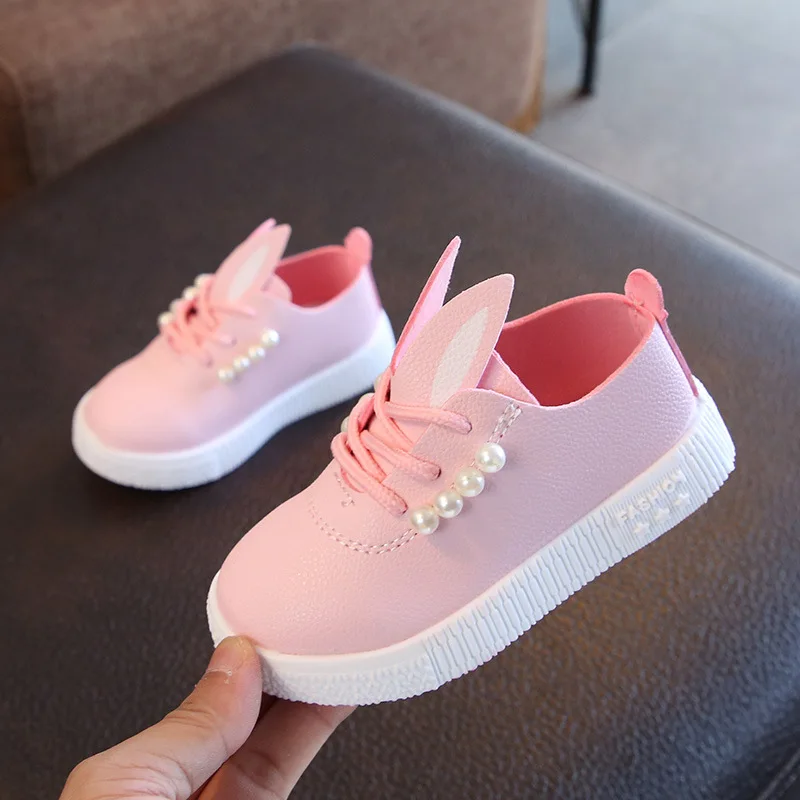 

Baby Shoes for Boy Girl Toddler Non-slip Kids Shoes Kids Sneakers Rabbit Ear Pink White Green 6 Months - 6 Years Old