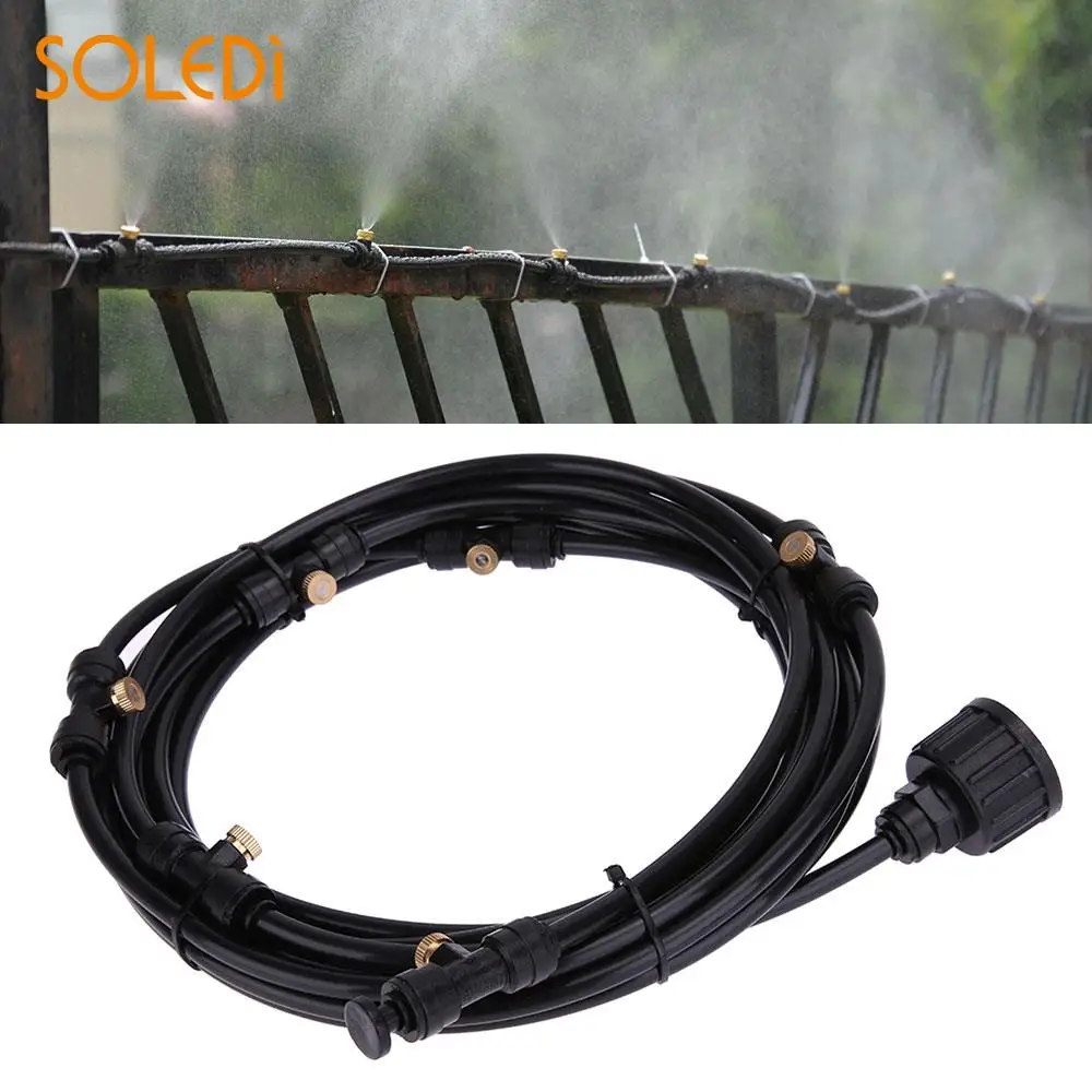 

Watering Spray Nozzle Pipe Joint Water Sprinkler Multi-Function 6M Hose Sprinklers For Misting Cooling Humidification Patio