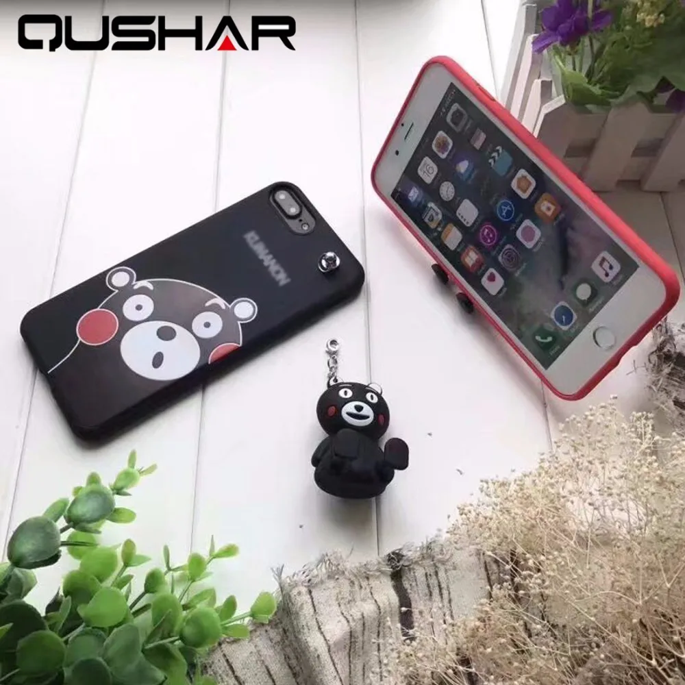 Qushar Мягкий гель черный красный чехол для iphone 8 плюс 7 Plus симпатичный телефона