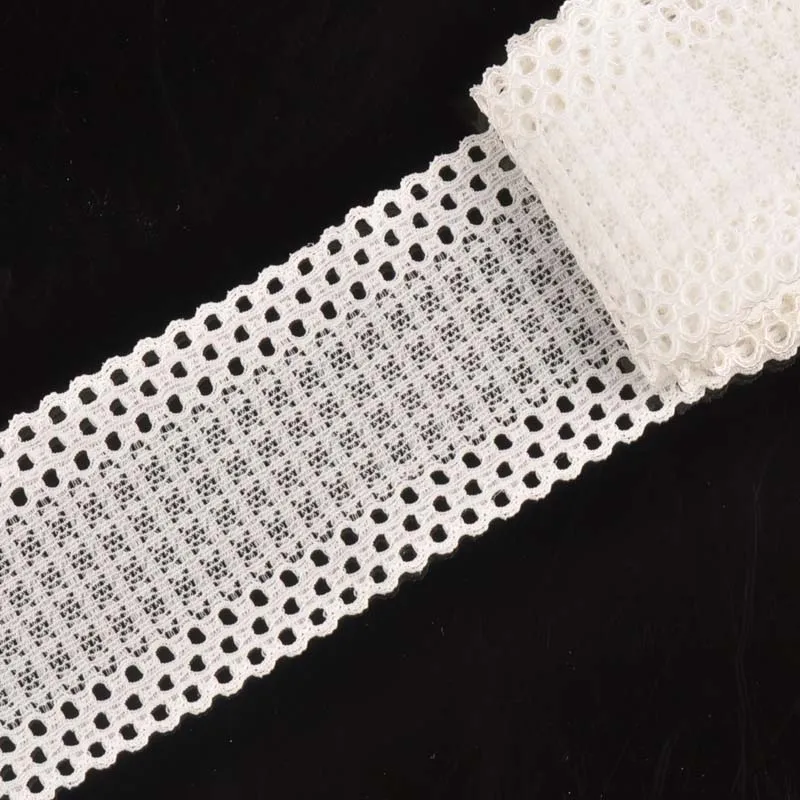 

5.5cm width Dot pattern white Springy Embroidered Lace Fabric Trim Ribbon for wedding decoration 3 yard/lot DIY CP1983