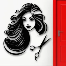 Стена парикмахерской наклейки Pinturas Murais обои наклейка Горячая сексуальная девушка салон красоты волос спа съемные настенные наклейки Фреска 206