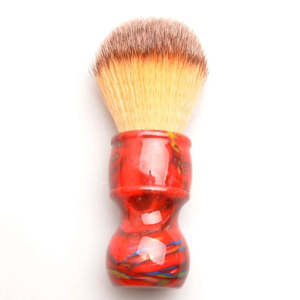 

Red resin handle with synthetic hair shaving brush Beard shave tools men's grooming shaving brush with 26mm knots