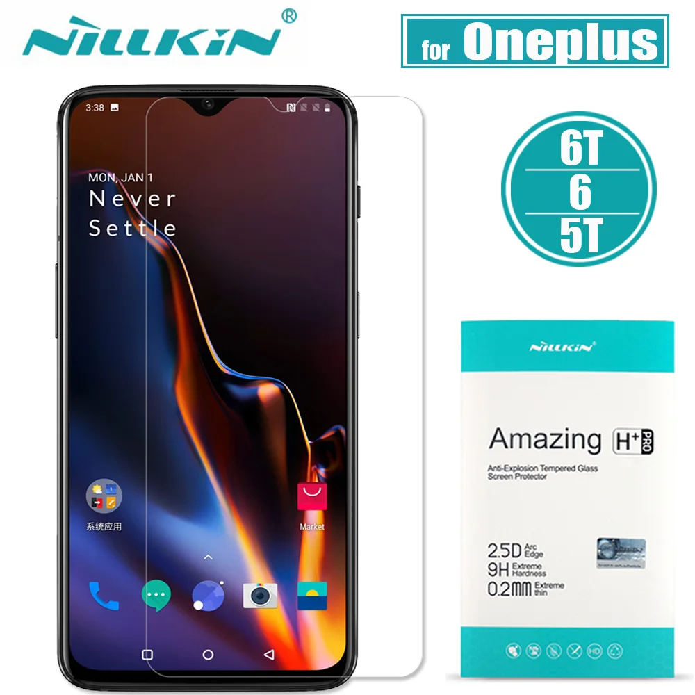

Oneplus 6T 6 5T Tempered Glass Nillkin Amazing H/H+PRO 9H Hard Screen Protector Film Protective Safety glass for One Plus 6T 6T5