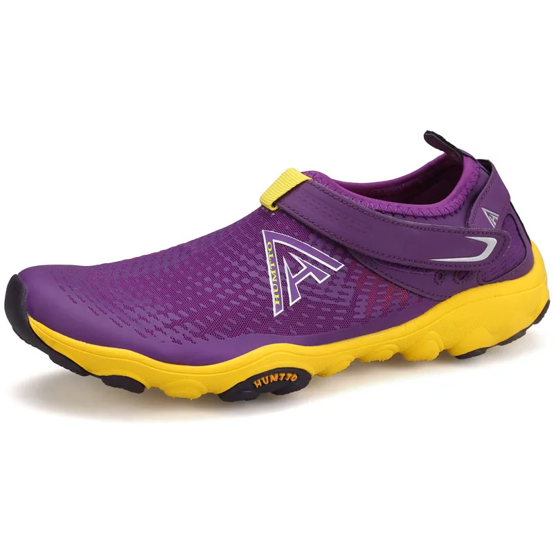 HUMTTO брендовая уличная походная обувь мужская летняя дышащая Треккинговая обувь мужская водная скалолазание и рыболовный светильник кроссовки - Цвет: Purple woman