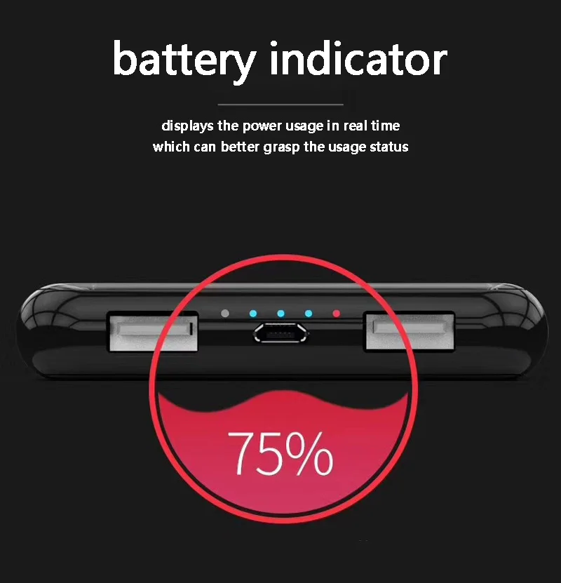 The lowest cost wireless charger 20000mah mobile power 5V 2.1A 5W external battery mobile power for iphone X Samsung millet