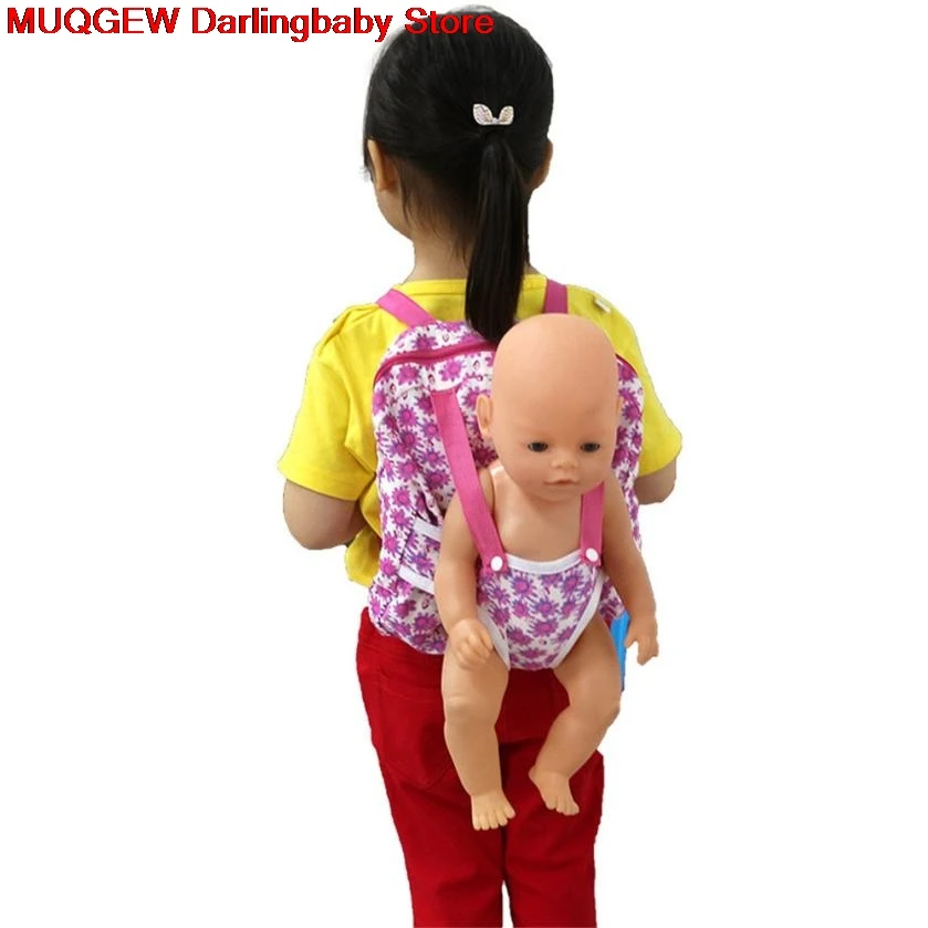 Baby Dolly Doll carrier backpack sleeping bag Clothes children's toys accesories 