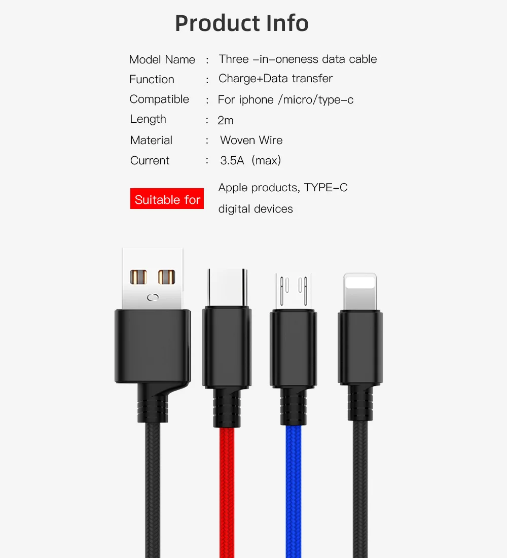 3в1 USB кабель 8Pin Micro usb type C кабель для зарядки iPhone X samsung S9 кабель для зарядки Micro USB шнур для зарядки