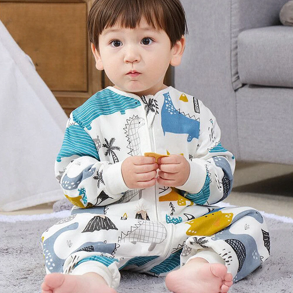 Universal Four Seasons Split Leg Sleeping Sack Bag Breathable Anti-Kick Pajamas for 0-4 years old Kids Newborn Toddler Baby
