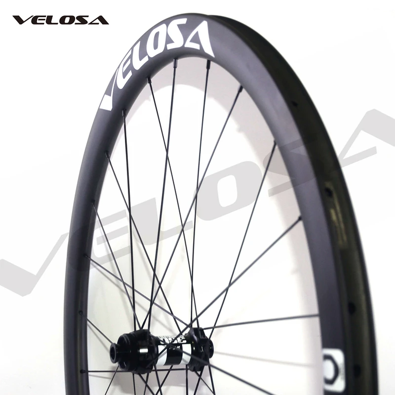 Velosa Ulti 35 полный углерода колесная, 700C дорожный велосипед дисковый тормоз колеса, DT240/DT350 дисковые тормоза концентраторы, мм 38 мм Асимметричный бескамерный обод
