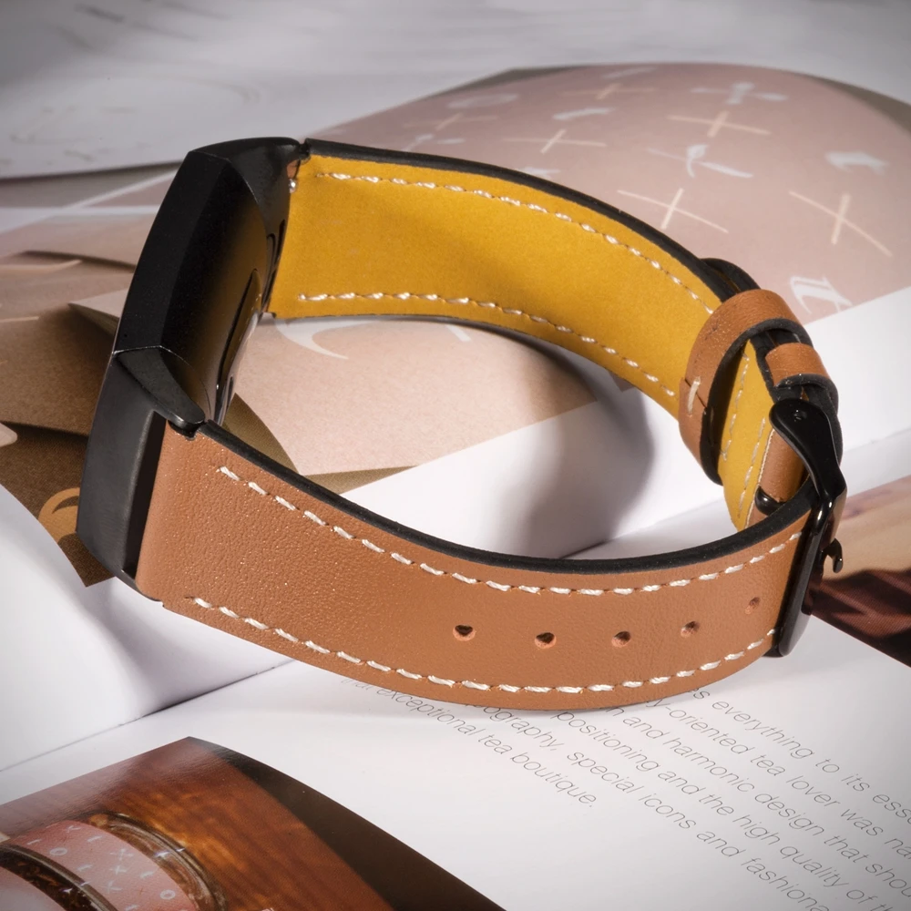 Ремешок для смарт часов Toyouths Fitbit Charge 3 Женский тонкий кожаный сменный Браслет 2019