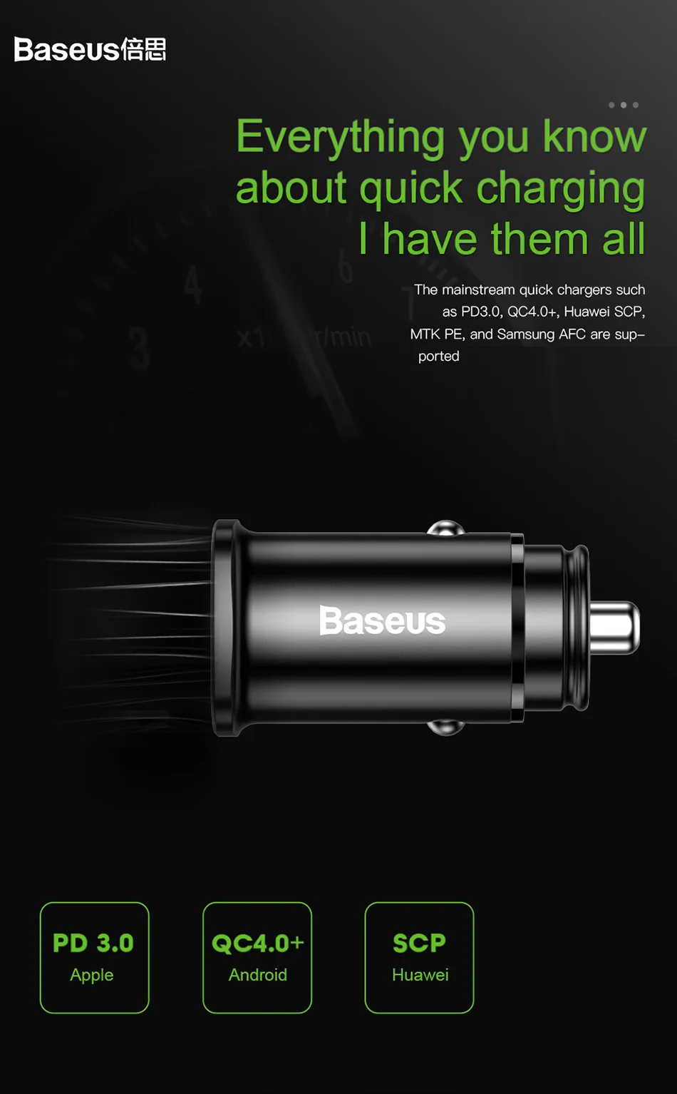 dual usb car charger Baseus 30W Car Charger USB Type C PD Quick Charge 4.0 3.0 SCP Fast Car Phone Charger For Huawei xiaomi Samsung AFC car usb port