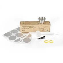 RECAPS многоразовые Многоразовые капсулы для кофе из нержавеющей стали, совместимые с Nespresso Machines Maker 1 Pod+ 60 уплотнений