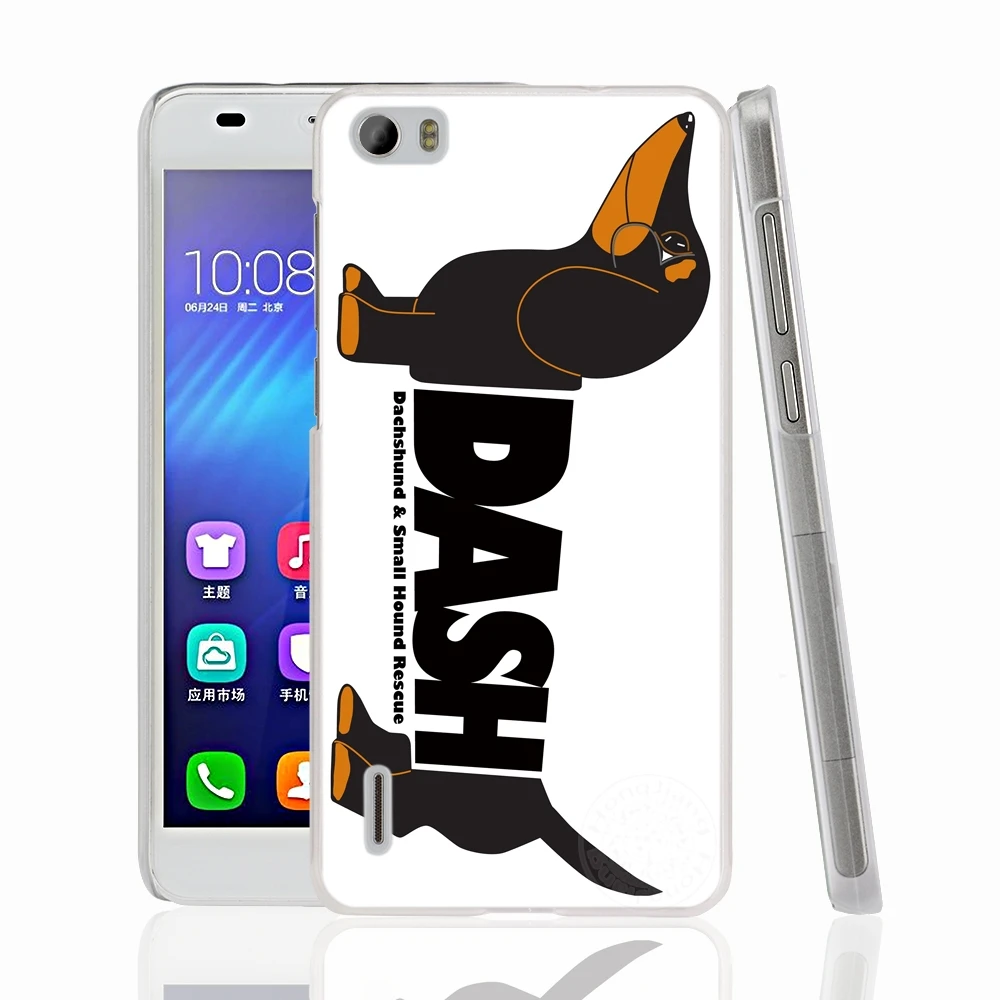 HAMEINUO Такса doxie Цветок Собака Щенок чехол для телефона huawei honor 3C 4A 4X 4C 5X 6 7 8 Y3 Y5 Y6 2 II