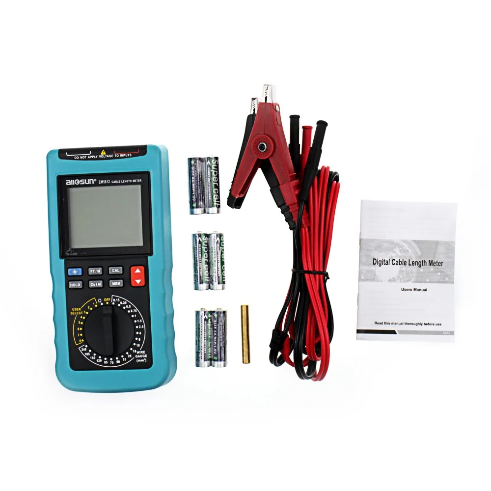 Modern digital cable length meter PC Data Network LCD Digital display automatic temperature compensation all-sun EM5812 5